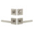 Viaggio Quadrato Rosette with Moderno Lever and matching Deadbolt in Satin Nickel - 629921-QADMOD-SN