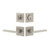 Viaggio Quadrato Rosette with Milano Lever and matching Deadbolt in Satin Nickel - 629996-QADMIL-SN