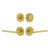 Viaggio Circolo Rosette with Brezza Lever and matching Deadbolt in Satin Brass - 630070-CLOBRZ-SB