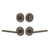 Viaggio Circolo Rosette with Brezza Lever and matching Deadbolt in Titanium Gray - 630072-CLOBRZ-TG