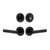 Viaggio Circolo Rosette with Lusso Lever and matching Deadbolt in Satin Black - 630119-CLOLUS-BK