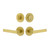 Viaggio Circolo Rosette with Lusso Lever and matching Deadbolt in Satin Brass - 630120-CLOLUS-SB