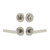 Viaggio Circolo Rosette with Lusso Lever and matching Deadbolt in Satin Nickel - 630121-CLOLUS-SN
