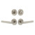 Viaggio Circolo Rosette with Moderno Lever and matching Deadbolt in Satin Nickel - 630171-CLOMOD-SN