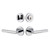 Viaggio Circolo Rosette with Moderno Lever and matching Deadbolt in Bright Chrome - 630193-CLOMOD-BC