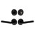 Viaggio Circolo Rosette with Moderno Lever and matching Deadbolt in Satin Black - 630194-CLOMOD-BK