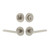 Viaggio Circolo Rosette with Milano Lever and matching Deadbolt in Satin Nickel - 630221-CLOMIL-SN