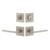 Viaggio Quadrato Rosette with Brezza Lever and matching Deadbolt in Satin Nickel - 630346-QADBRZ-SN