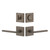 Viaggio Quadrato Rosette with Brezza Lever and matching Deadbolt in Titanium Gray - 630347-QADBRZ-TG