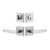 Viaggio Quadrato Linen Rosette with Lusso Lever and matching Deadbolt in Bright Chrome - 630373-QADMLNLUS-BC