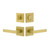 Viaggio Quadrato Rosette with Lusso Lever and matching Deadbolt in Satin Brass - 630395-QADLUS-SB