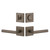 Viaggio Quadrato Rosette with Moderno Lever and matching Deadbolt in Titanium Gray - 630422-QADMOD-TG