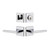Viaggio Quadrato Rosette with Milano Lever and matching Deadbolt in Bright Chrome - 630468-QADMIL-BC