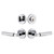 Viaggio Circolo Rosette with Contempo Smooth Lever and matching Deadbolt in Bright Chrome - 630578-CLOCON-STH-BC