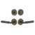 Viaggio Circolo Rosette with Contempo Smooth Lever and matching Deadbolt in Titanium Gray - 630582-CLOCON-STH-TG
