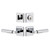 Viaggio Quadrato Rosette with Contempo Smooth Lever and matching Deadbolt in Bright Chrome - 630618-QADCON-STH-BC