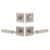 Viaggio Quadrato Rosette with Contempo Smooth Lever and matching Deadbolt in Satin Nickel - 630641-QADCON-STH-SN