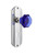 Nostalgic Warehouse - Deco Plate Interior Mortise Waldorf Cobalt Door Knob in Bright Chrome - DECWAC - 726187 - 2 1/4" Backset