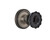 Nostalgic Warehouse - Classic Rosette Passage Crystal Black Glass Door Knob in Antique Pewter - CLACRB - 726615 - 2 3/4" Backset