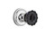 Nostalgic Warehouse - Classic Rosette Passage Crystal Black Glass Door Knob in Bright Chrome - CLACRB - 726616 - 2 3/4" Backset