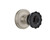 Nostalgic Warehouse - Classic Rosette Passage Crystal Black Glass Door Knob in Satin Nickel - CLACRB - 726619 - 2 3/4" Backset