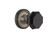 Nostalgic Warehouse - Classic Rosette Passage Waldorf Black Door Knob in Antique Pewter - CLAWAB - 720205 - 2 3/8" Backset