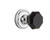 Nostalgic Warehouse - Classic Rosette Passage Waldorf Black Door Knob in Bright Chrome - CLAWAB - 720221 - 2 3/4" Backset
