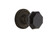 Nostalgic Warehouse - Classic Rosette Passage Waldorf Black Door Knob in Oil-Rubbed Bronze - CLAWAB - 720249 - 2 3/8" Backset