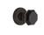 Nostalgic Warehouse - Classic Rosette Passage Waldorf Black Door Knob in Timeless Bronze - CLAWAB - 720240 - 2 3/4" Backset