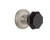 Nostalgic Warehouse - Classic Rosette Privacy Waldorf Black Door Knob in Satin Nickel - CLAWAB - 724157 - 2 3/4" Backset