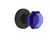 Nostalgic Warehouse - Classic Rosette Privacy Waldorf Cobalt Door Knob in Timeless Bronze - CLAWAC - 724178 - 2 3/8" Backset