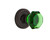 Nostalgic Warehouse - Classic Rosette Passage Waldorf Emerald Door Knob in Timeless Bronze - CLAWAE - 720260 - 2 3/8" Backset