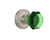 Nostalgic Warehouse - Classic Rosette Privacy Waldorf Emerald Door Knob in Satin Nickel - CLAWAE - 724156 - 2 3/4" Backset