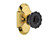 Nostalgic Warehouse - Cottage Plate Passage Crystal Black Glass Door Knob in Polished Brass - COTCRB - 726639 - 2 3/8" Backset
