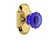 Nostalgic Warehouse - Cottage Plate Passage Crystal Cobalt Glass Door Knob in Polished Brass - COTCRC - 720288 - 2 3/4" Backset