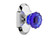 Nostalgic Warehouse - Cottage Plate Privacy Crystal Cobalt Glass Door Knob in Bright Chrome - COTCRC - 724202 - 2 3/4" Backset