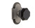 Nostalgic Warehouse - Cottage Plate Passage Waldorf Black Door Knob in Antique Pewter - COTWAB - 720327 - 2 3/4" Backset
