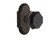Nostalgic Warehouse - Cottage Plate Passage Waldorf Black Door Knob in Oil-Rubbed Bronze - COTWAB - 720335 - 2 3/4" Backset
