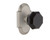 Nostalgic Warehouse - Cottage Plate Passage Waldorf Black Door Knob in Satin Nickel - COTWAB - 720359 - 2 3/8" Backset