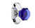 Nostalgic Warehouse - Cottage Plate Privacy Waldorf Cobalt Door Knob in Bright Chrome - COTWAC - 724248 - 2 3/4" Backset