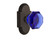 Nostalgic Warehouse - Cottage Plate Privacy Waldorf Cobalt Door Knob in Oil-Rubbed Bronze - COTWAC - 724252 - 2 3/4" Backset