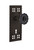 Nostalgic Warehouse - Craftsman Plate with Keyhole Privacy Crystal Black Glass Door Knob in Oil-Rubbed Bronze - CRACRB - 727349 - 2 3/8" Backset