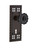 Nostalgic Warehouse - Craftsman Plate with Keyhole Passage Crystal Black Glass Door Knob in Timeless Bronze - CRACRB - 726788 - 2 3/4" Backset