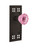 Nostalgic Warehouse - Craftsman Plate Passage Crystal Pink Glass Door Knob in Oil-Rubbed Bronze - CRACRP - 720385 - 2 3/8" Backset