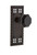 Nostalgic Warehouse - Craftsman Plate Passage Waldorf Black Door Knob in Timeless Bronze - CRAWAB - 720421 - 2 3/4" Backset