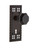 Nostalgic Warehouse - Craftsman Plate with Keyhole Passage Waldorf Black Door Knob in Timeless Bronze - CRAWAB - 721413 - 2 3/8" Backset