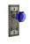 Nostalgic Warehouse - Craftsman Plate Privacy Waldorf Cobalt Door Knob in Antique Pewter - CRAWAC - 724326 - 2 3/4" Backset