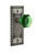Nostalgic Warehouse - Craftsman Plate Privacy Waldorf Emerald Door Knob in Antique Pewter - CRAWAE - 724320 - 2 3/8" Backset