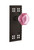 Nostalgic Warehouse - Craftsman Plate Passage Waldorf Pink Door Knob in Oil-Rubbed Bronze - CRAWAP - 720423 - 2 3/8" Backset