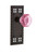 Nostalgic Warehouse - Craftsman Plate Passage Waldorf Pink Door Knob in Timeless Bronze - CRAWAP - 720431 - 2 3/8" Backset